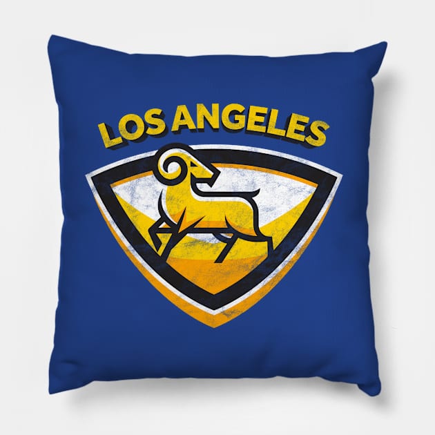 Cool Modern Los Angeles team Party Tailgate Sunday Football Pillow by BooTeeQue