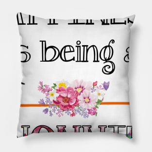 Happiness is being Nonnie floral gift Pillow