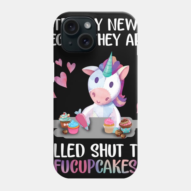 Try My New Recipe Shut The Fucupcakes Funny Unicorn Phone Case by Danielsmfbb