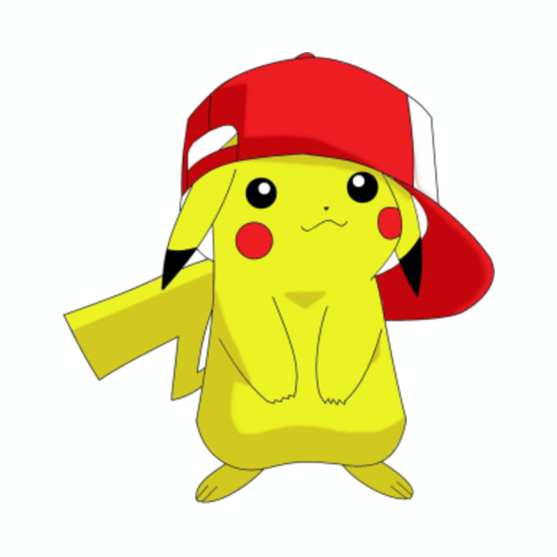 Pikachu With Ash Hat - Ace69 - Baseball T-Shirt | TeePublic