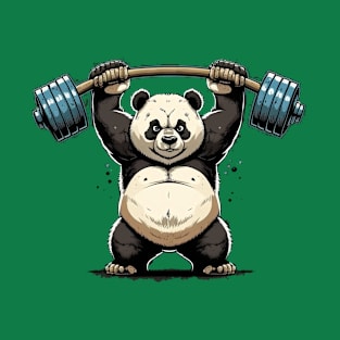 panda lifting weight T-Shirt