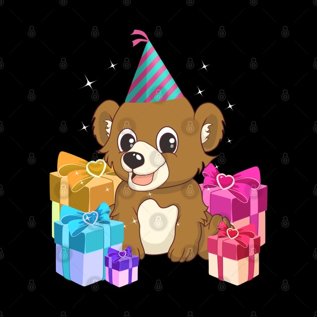 Cute Bear Birthday Hat Gift Idea by TheBeardComic