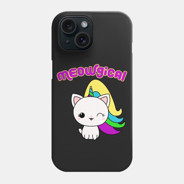 Meowgical Unicorn Magical Cat Phone Case by charlescheshire