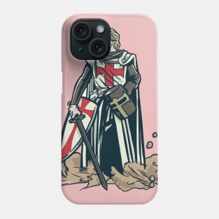 Serious Medieval Knight Crusader Knights Templar Phone Case