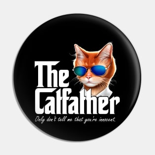 Father's Day Cat Owners Funny Pin