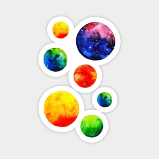 Universe Planets Abstract Magnet