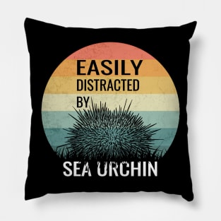 Sea urchin Retro Funny & humor Sea urchins Cute & Cool Art Design Lovers Pillow