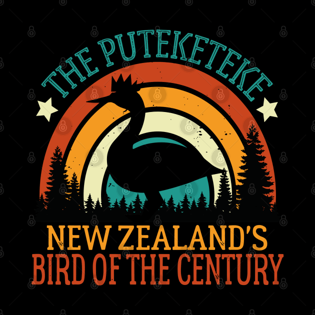 Funny Puteketeke New Zealand's Bird Of The Century Vintage by rhazi mode plagget