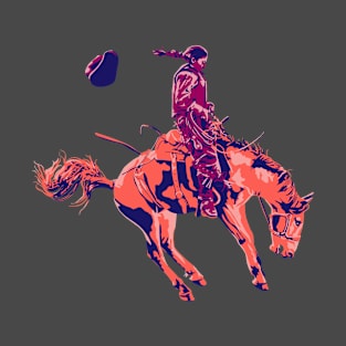 Bronco Rider 2: Sunset Orange & Burgundy T-Shirt