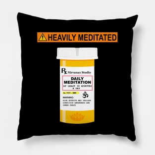 Heavily Meditated - Funny Yoga Pillow