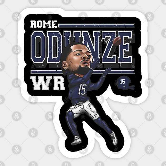 Rome Odunze Chicago Cartoon - Rome Odunze - Sticker | TeePublic