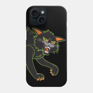 Halloween Black Cat Retro Phone Case