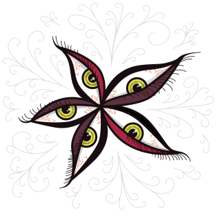 Tired Green Eyes Flower Magnet