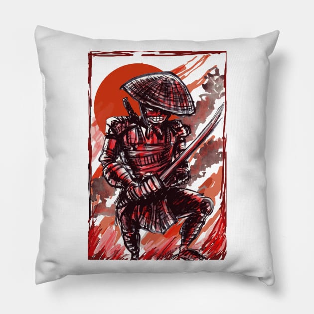 The Intense Warrior Pillow by RickLucey