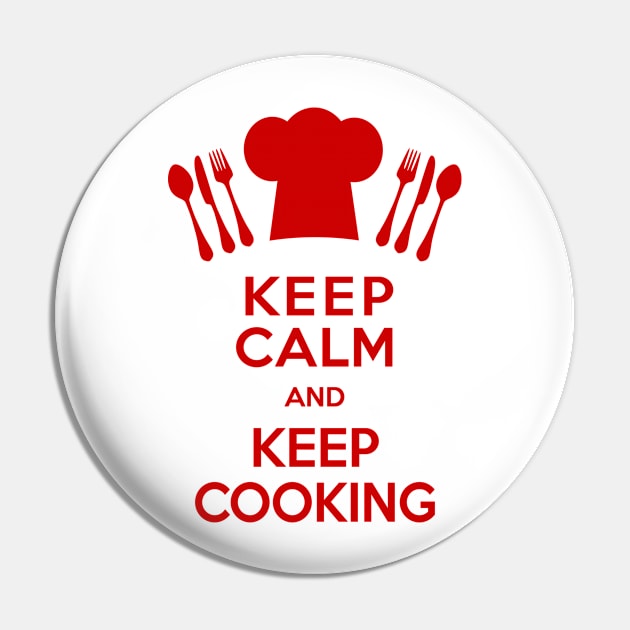 Keep Calm and Keep Cooking Pin by AntiqueImages