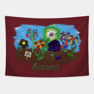 Flowers Assemble Tapestry