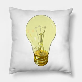 Yellow Lightbulb Pillow