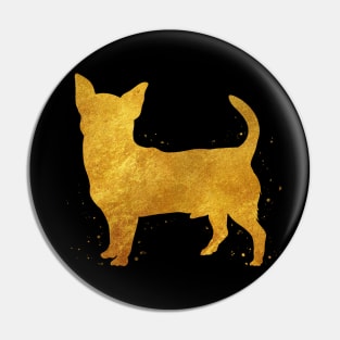 Chihuahua golden art Pin