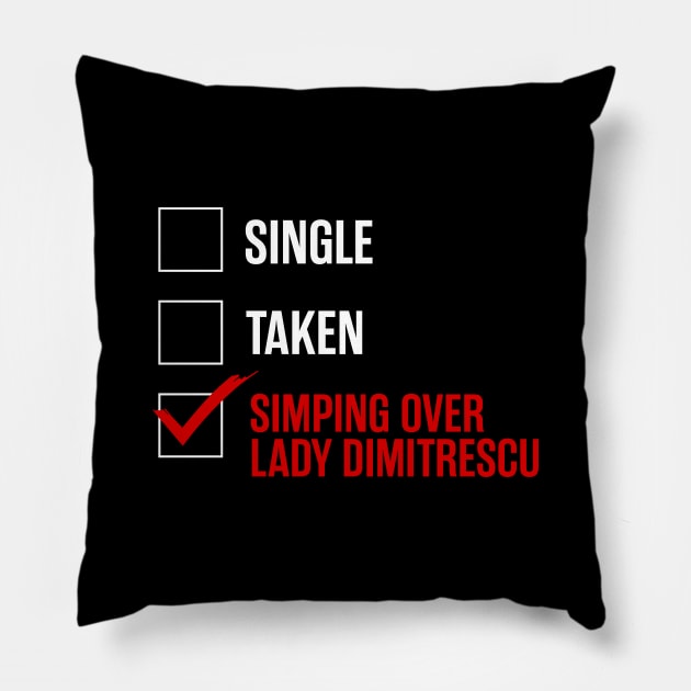 Single Taken Dimitrescu Pillow by demonigote