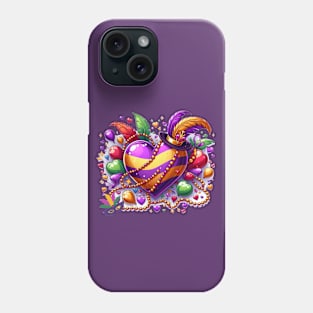 Love Mardi Gras For Heart Funny Mardi Gras Phone Case