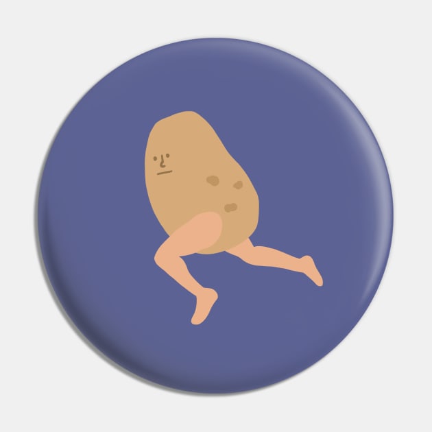 Potato with Legs | Cute | Weird | High Quality | Gift | Minimalist Pin by WiseCat