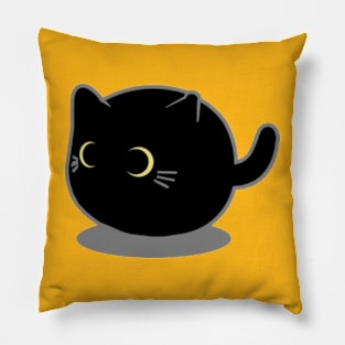 Kitty Ball Black Pillow