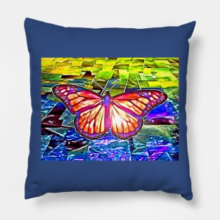 Monarch Butterfly in Colors Pillow