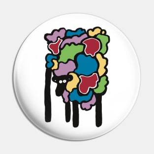 Multicoloured Sheep Pin