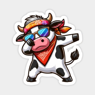 Dabbing Kawaii Cow Magnet