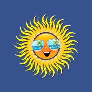 Summer Sun Cartoon with Sunglasses T-Shirt