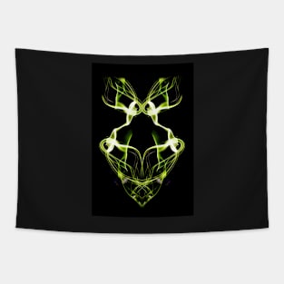 Smoke Art Abstract design ant head (yellow) Tapestry