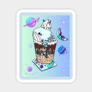 Galaxy Frappe Whale (green/blue) Magnet