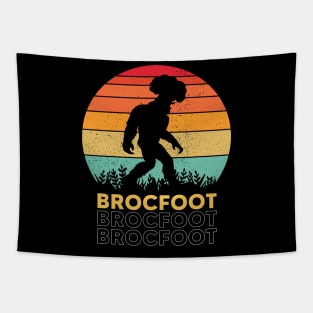 Brocfoot Broccoli Bigfoot Vintage Funny Tapestry