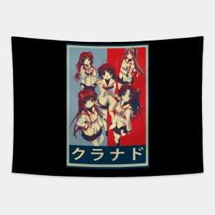 Graphic Characters Clannad Japanese Anime Tapestry
