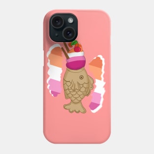 Pride Taiyaki Ice cream-Lesbian flag Phone Case