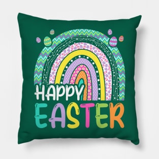 Happy Easter Rainbow Pillow