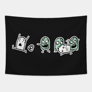 Zombie Doodle Tapestry