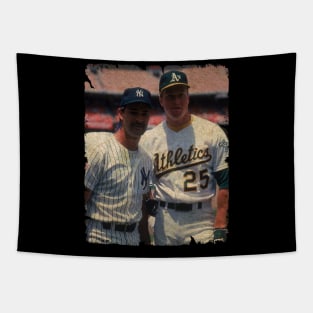 Don Mattingly (New York Yankees) and Mark McGwire (Oakland Athletics) Tapestry