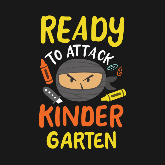 Ready To Attack Kindergarten Cute Ninja by MarkusShirts