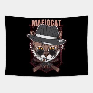 funny mafia cat Tapestry