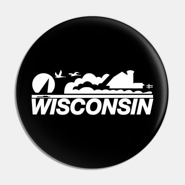 Wisconsin License Plate All White Pin by KevinWillms1