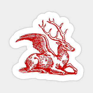 deer demon red Magnet