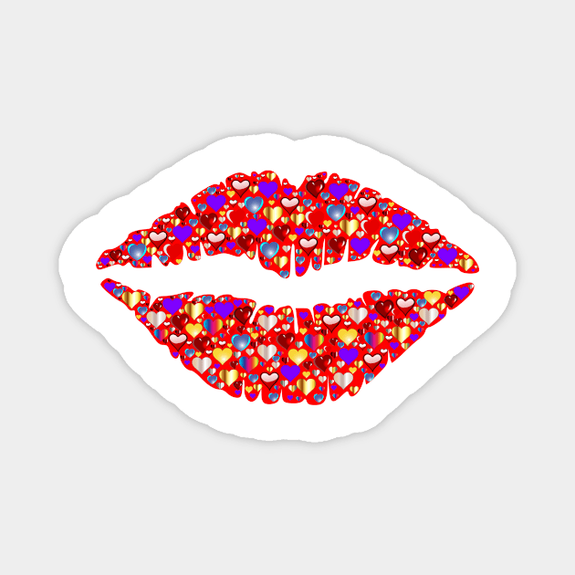 Mask lips Magnet by GVibes