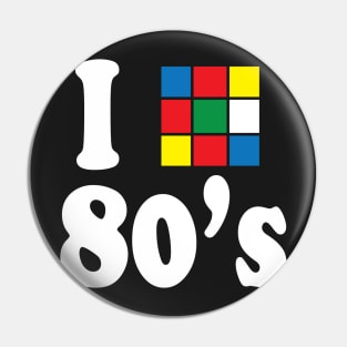 I Love the 80's Pin