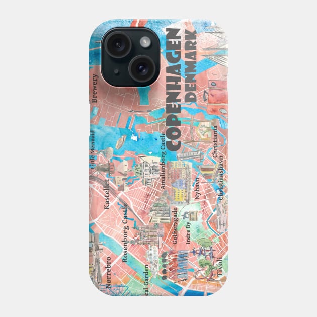 Copenhagen, Denmark Phone Case by artshop77