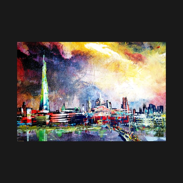 City London Skyline Millennium Footbridge by artsale