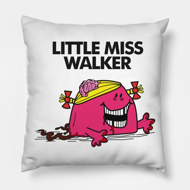 Little Miss Walker Pillow by innercoma@gmail.com