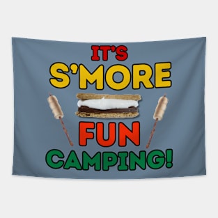 Campfire Happiness It's s'more fun camping Frit-Tees Tapestry