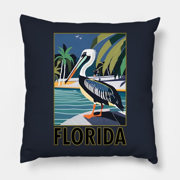 Florida Pillow by Midcenturydave