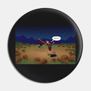 Chainsaw Astronomy Pin